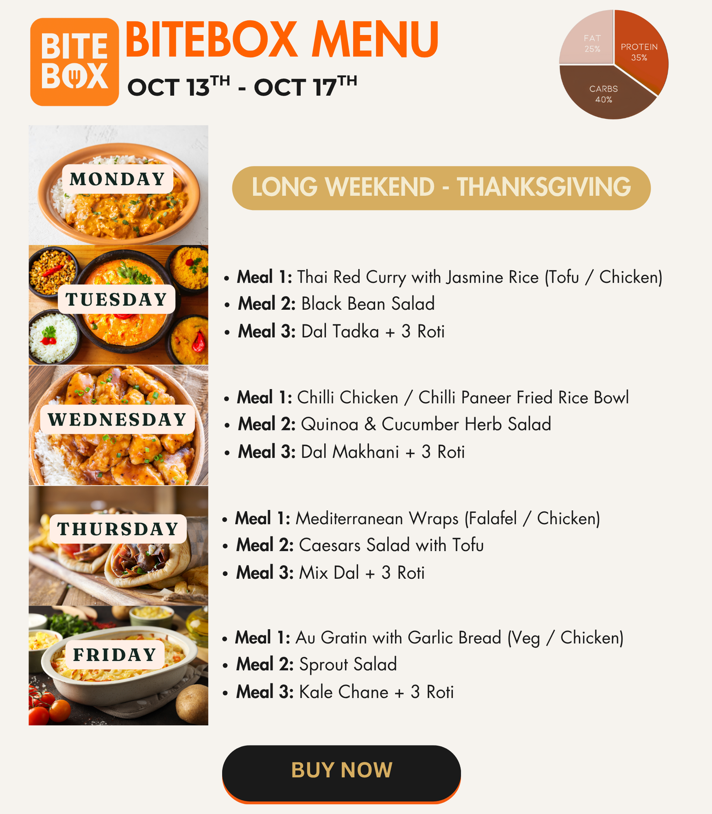 BiteBox Meals (Upto 100 Gms Protein Per Day)