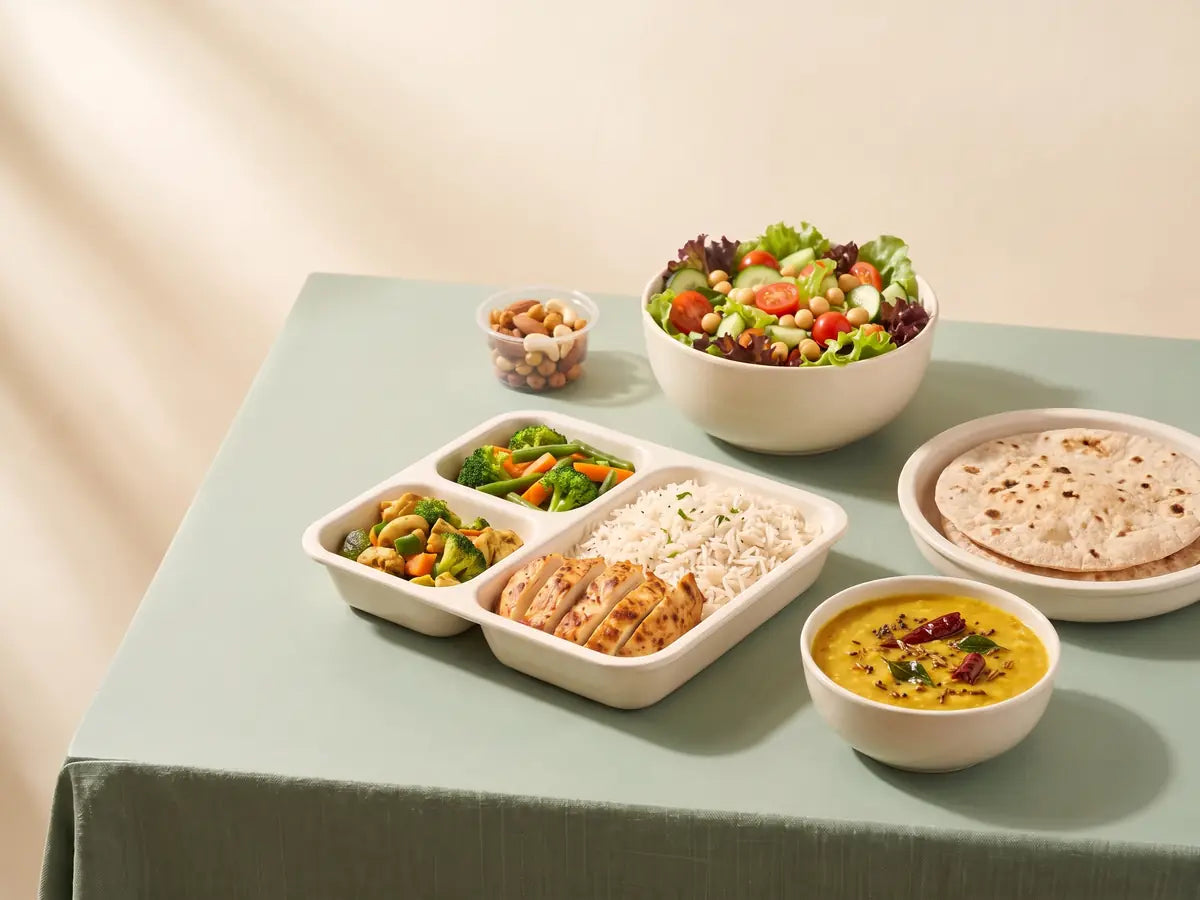 Weight Loss meal serving suggestion; dishes change with the menu