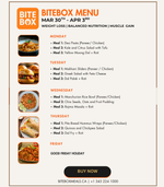BiteBox Meals - Body Builder Plan (2.8k Cal, 135 gms protein)