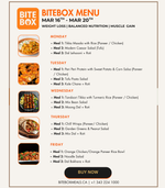 BiteBox Meals - Body Builder Plan (2.8k Cal, 135 gms protein)