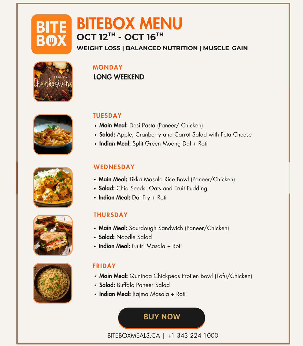 BiteBox Meals - Weight Loss Plan (1.5k Cal, 85 gms protein)