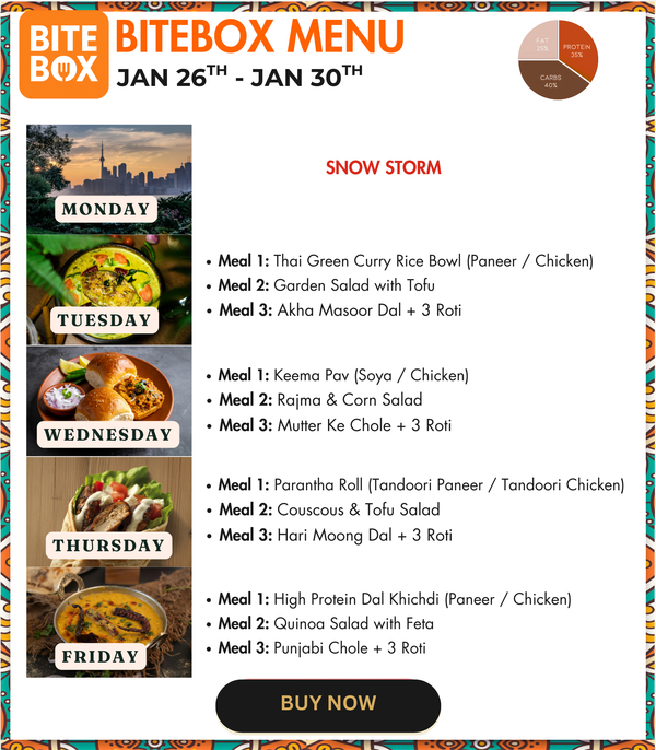 BiteBox Meals (Upto 100 Gms Protein Per Day)