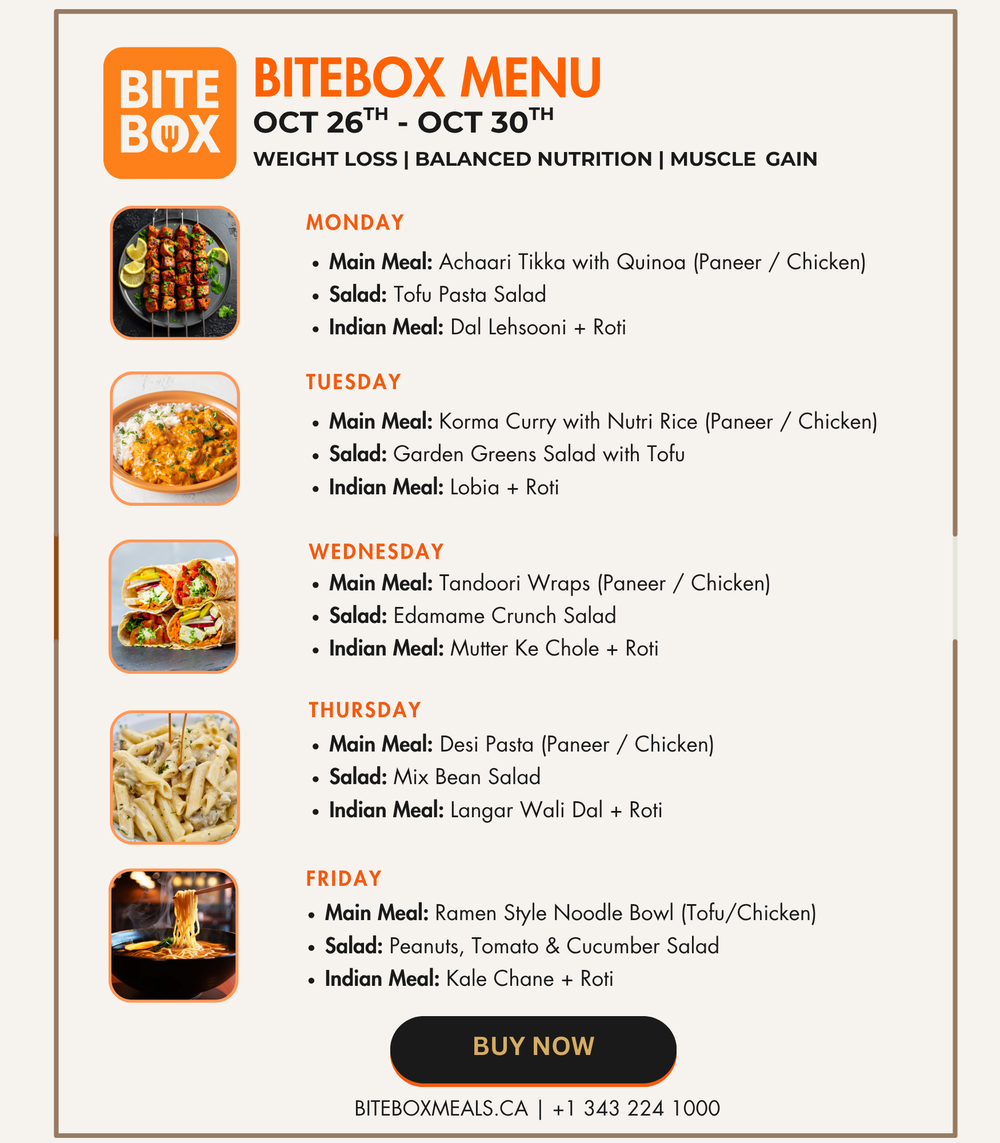 BiteBox Meals - Body Builder Plan (2.8k Cal, 135 gms protein)