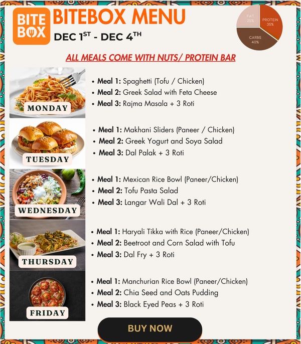 BiteBox Meals (Upto 100 Gms Protein Per Day)